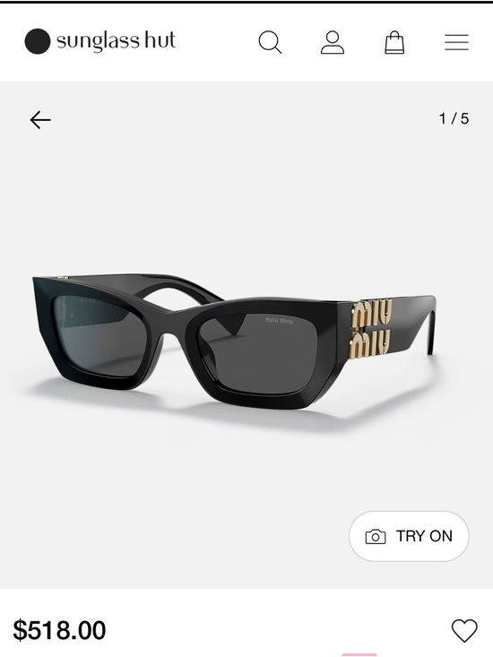 Miu Miu Accessories - Miu Miu Black runway sunglasses